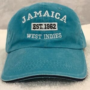 Old Dock Headwear for Jamaica West Indies Teal Adjustable Travel Beach Ball Cap